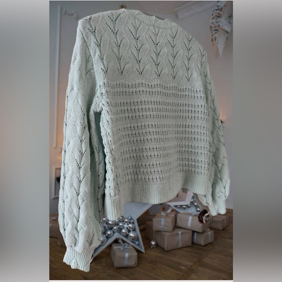 LC Lauren Conrad Balloon Sleeve Mock Neck Sweater size S Long sleeves - Picture 8 of 16